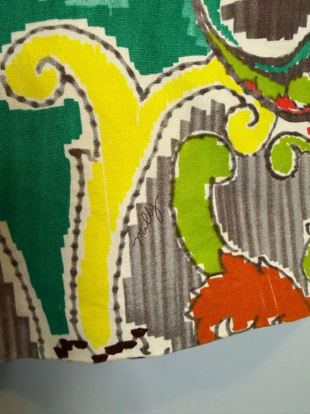 Milly of New York Vintage Retro Multicolor Paisley Cotton Mini Skirt Size 4 - Picture 6 of 10